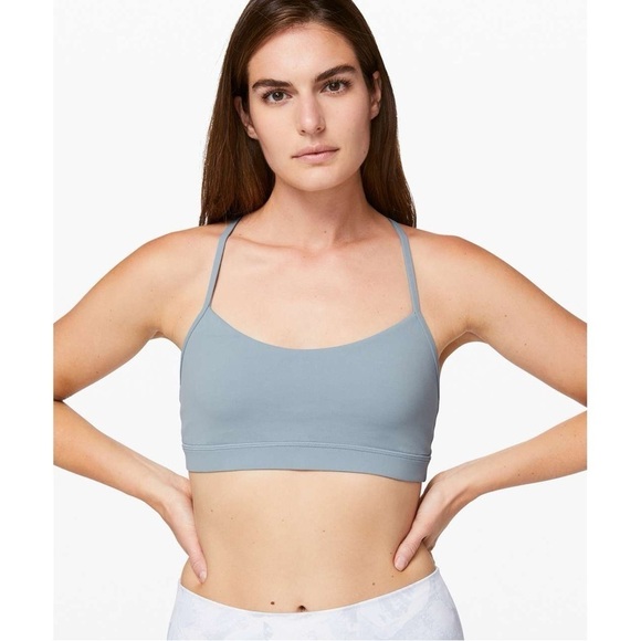 lululemon athletica Tops - Lululemon | Flow Y Bra Chambray Blue Size 8